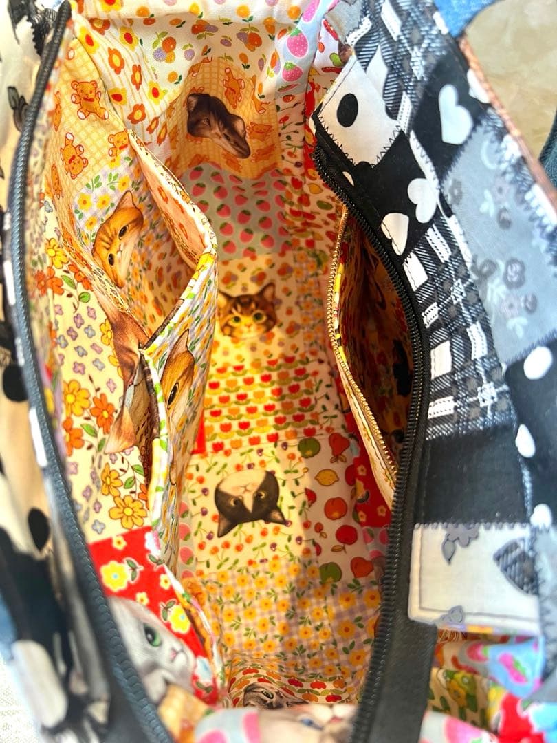 コヤンイサムチョン　ビッグサンダー　フリンジハートサイドポケットデニムバッグ