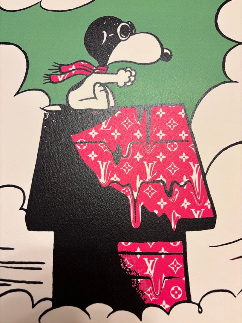 【新品】DEATH NYC スヌーピー(妄想飛行)シルクスクリーン 2015