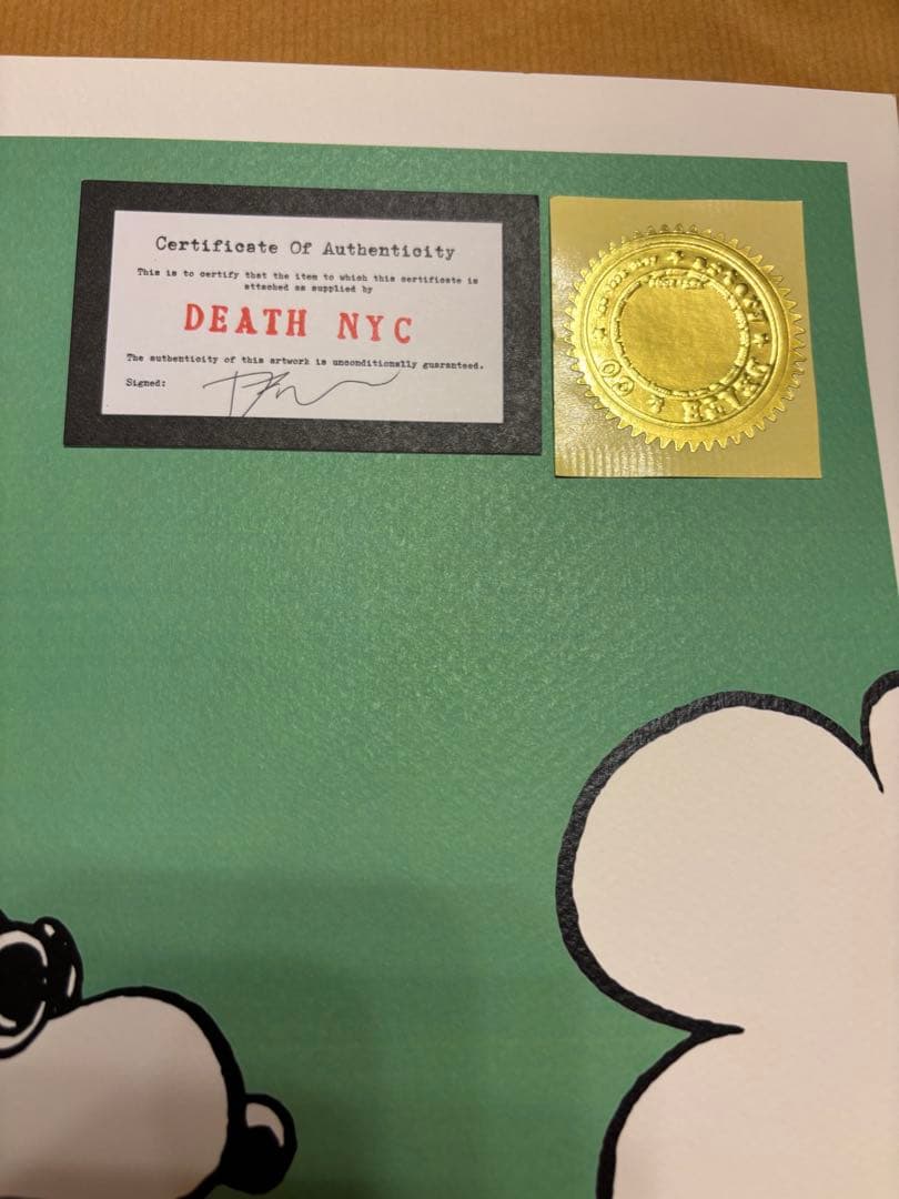 【新品】DEATH NYC スヌーピー(妄想飛行)シルクスクリーン 2015