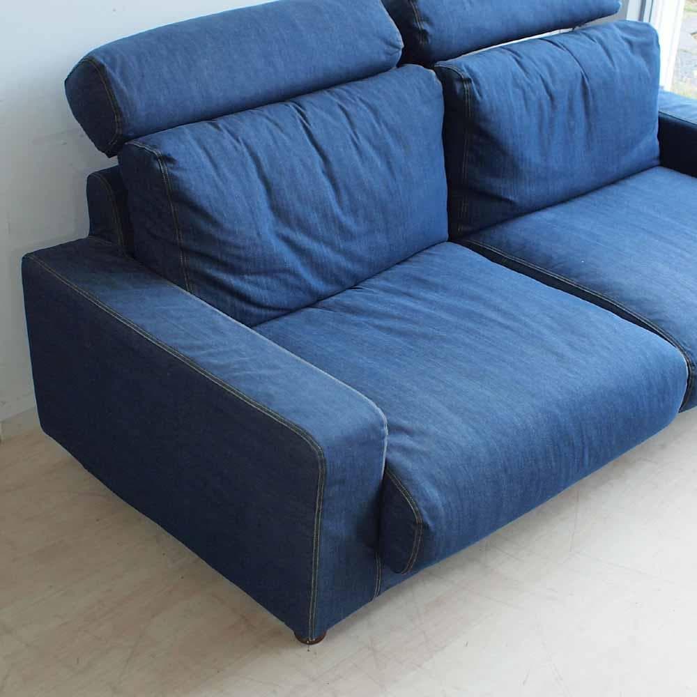 無印良品/MUJI デニム ワイドソファ 190cm ZR23997