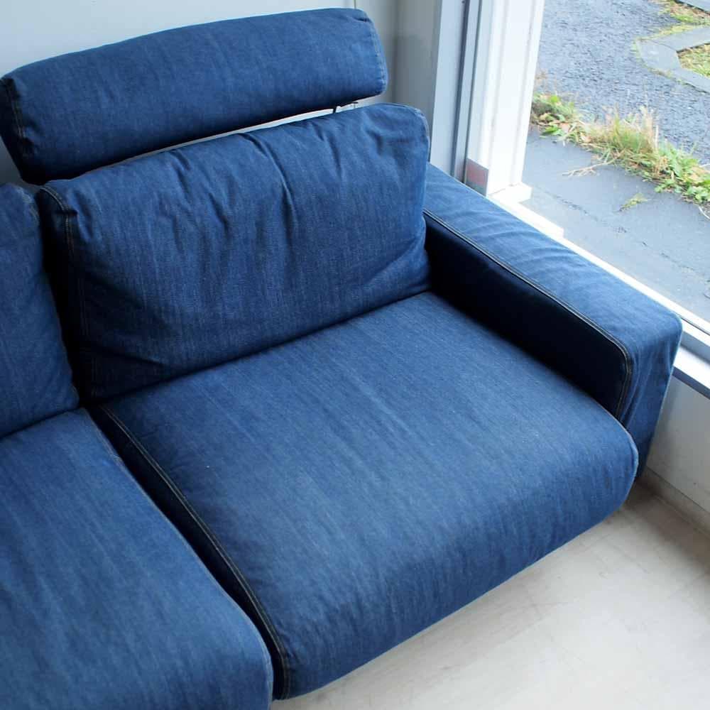 無印良品/MUJI デニム ワイドソファ 190cm ZR23997