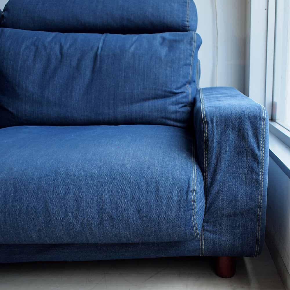 無印良品/MUJI デニム ワイドソファ 190cm ZR23997