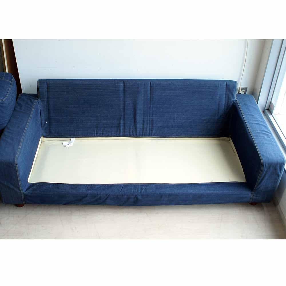 無印良品/MUJI デニム ワイドソファ 190cm ZR23997