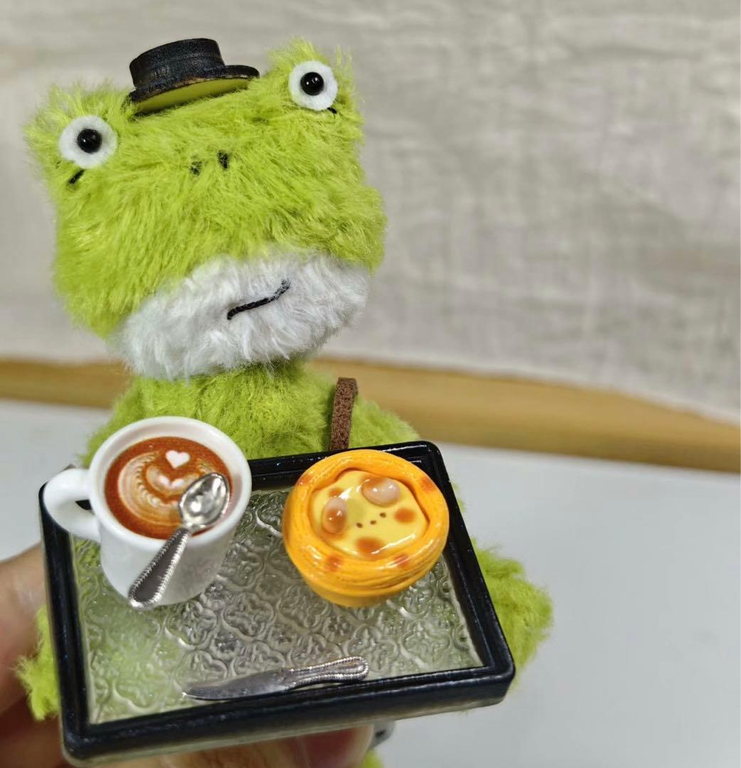 カエル店長さん アーティストベア 海外作家様 ハンドメイド ぬいぐるみ 置物