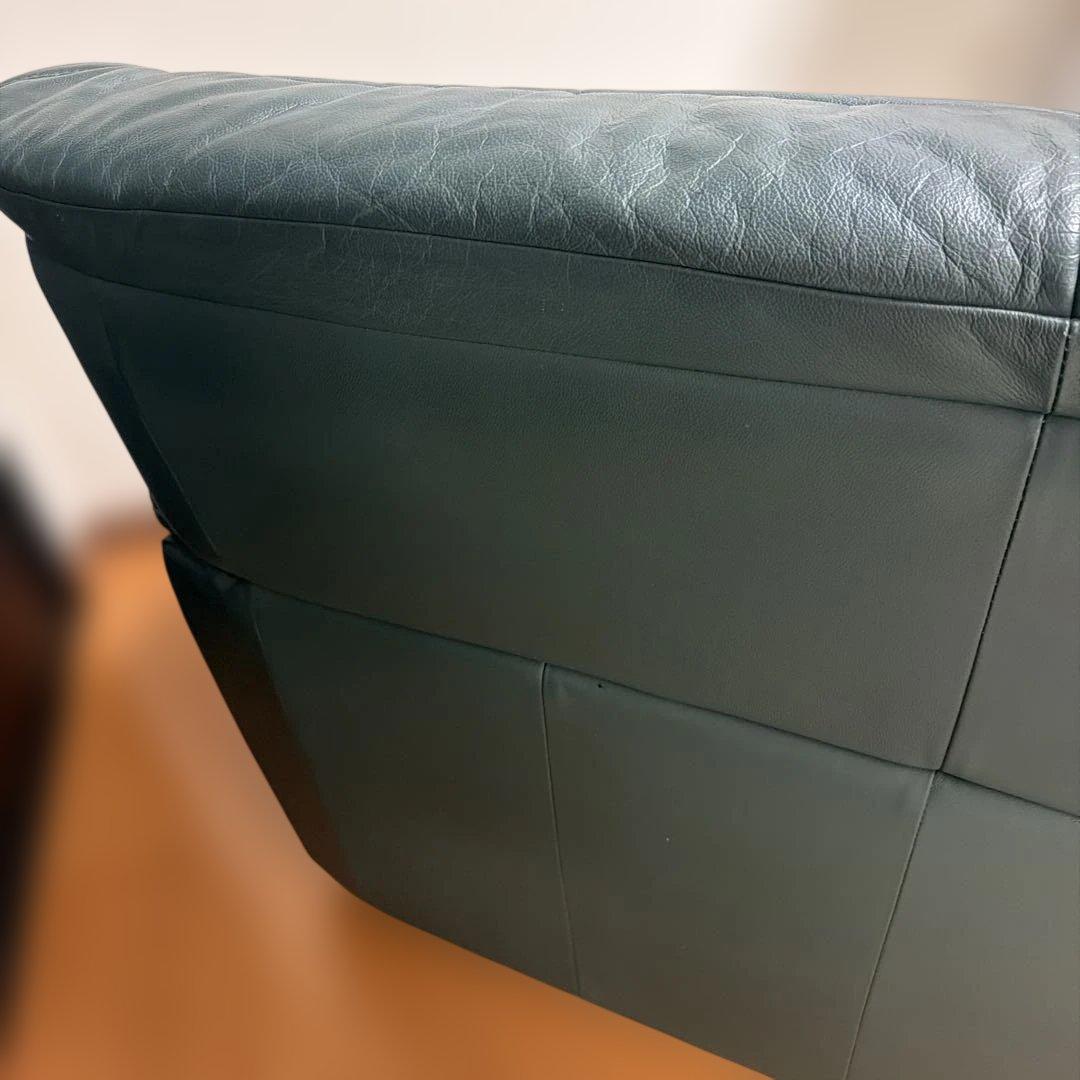 【4月下旬発送】2人掛けソファ グリーンレザー