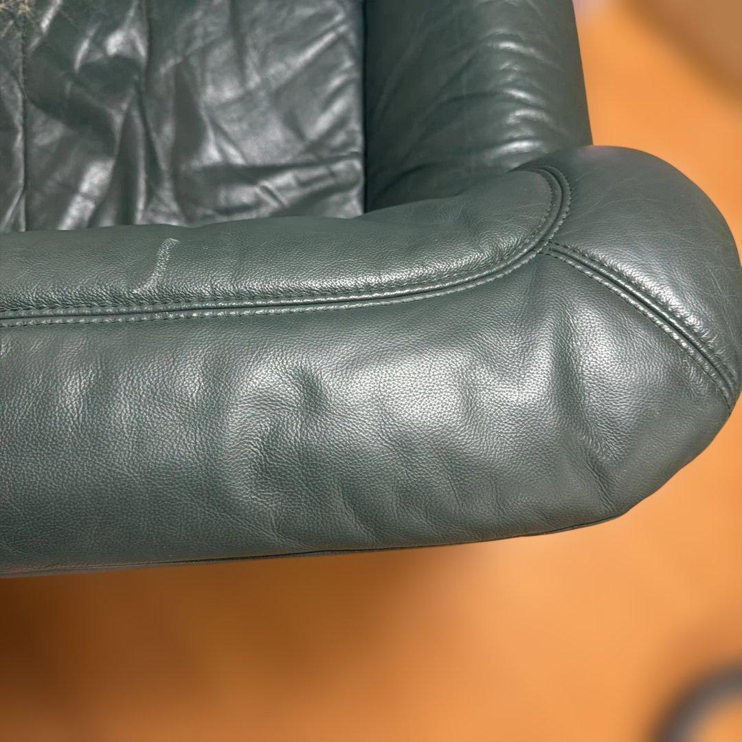 【4月下旬発送】2人掛けソファ グリーンレザー