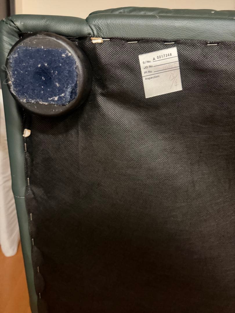 【4月下旬発送】2人掛けソファ グリーンレザー