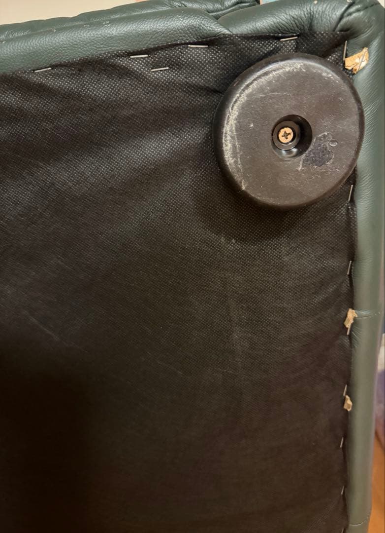 【4月下旬発送】2人掛けソファ グリーンレザー