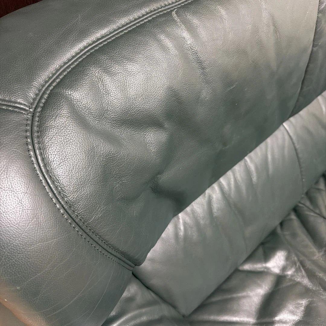 【4月下旬発送】2人掛けソファ グリーンレザー