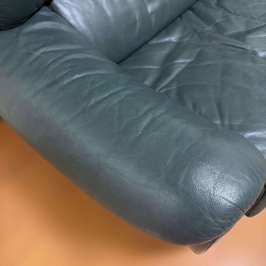 【4月下旬発送】2人掛けソファ グリーンレザー