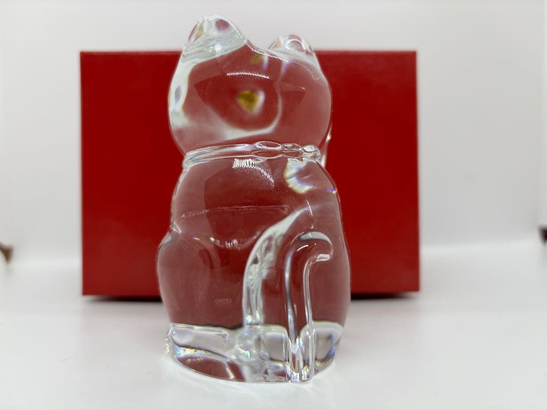 バカラ　ラッキーキャット　招き猫　クリア