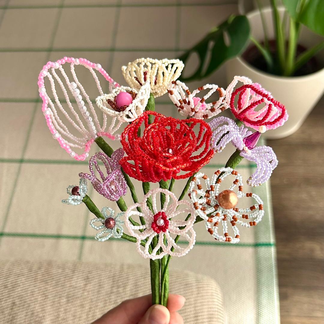 ［期間限定1,000円引き］ビーズフラワーブーケ