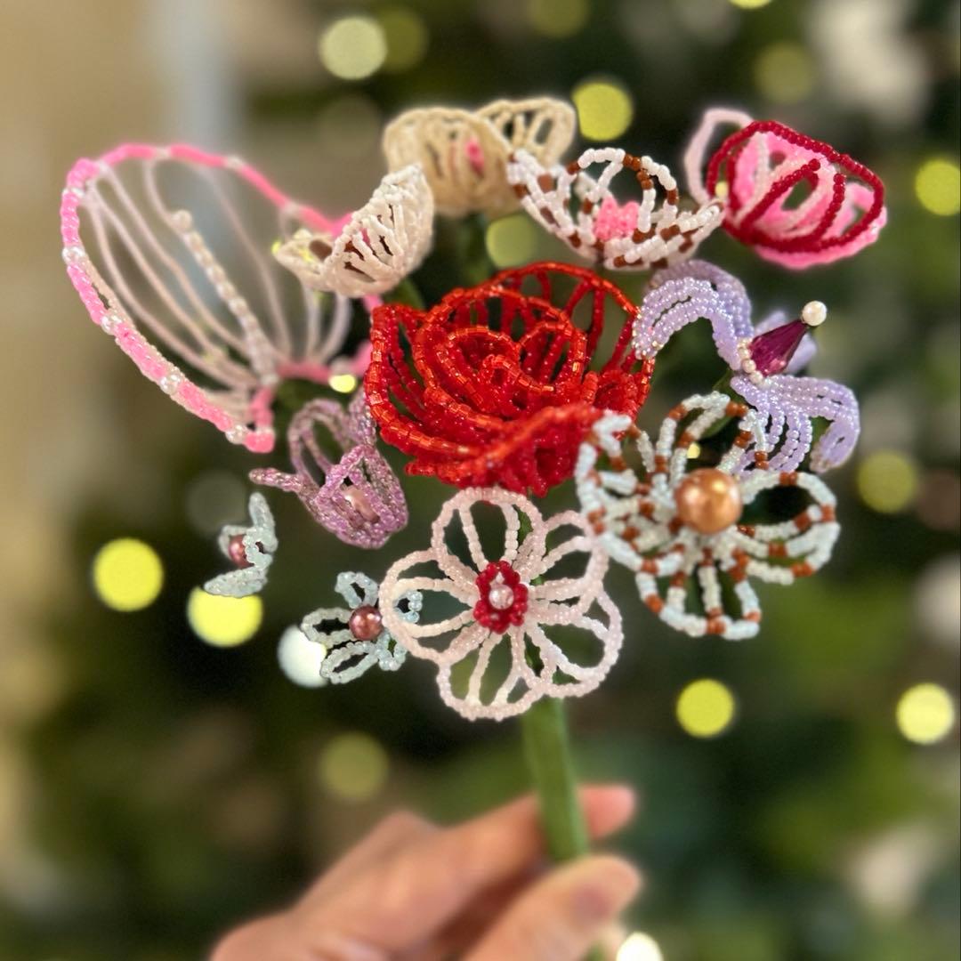 ［期間限定1,000円引き］ビーズフラワーブーケ