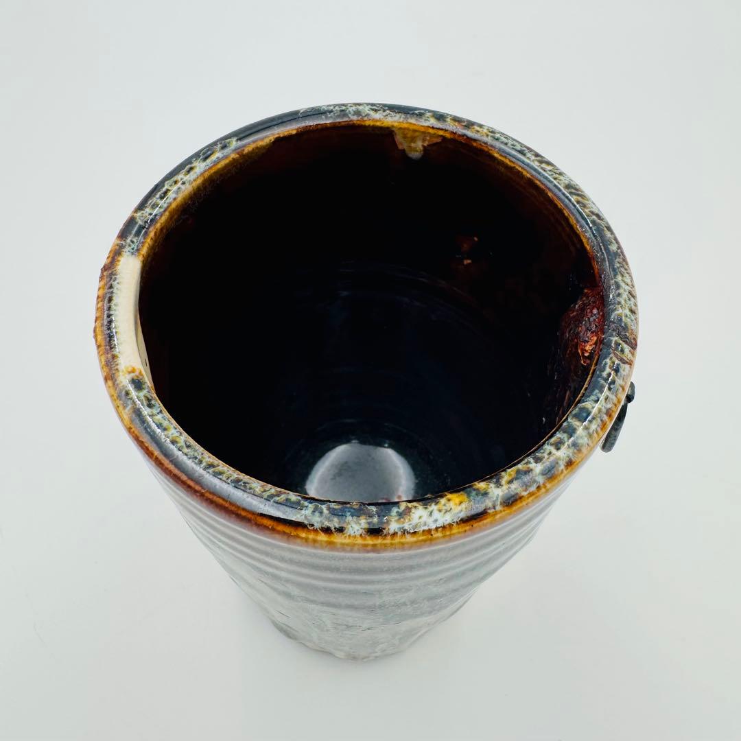 【真葛焼　宮川香斎　掛花入　華道　花器　花瓶　共箱】骨董　インテリア