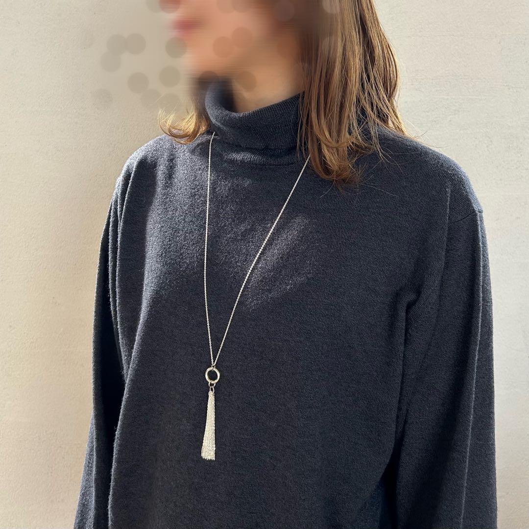 【ハンドメイド】タッセル ネックレス シルバー925 ロング