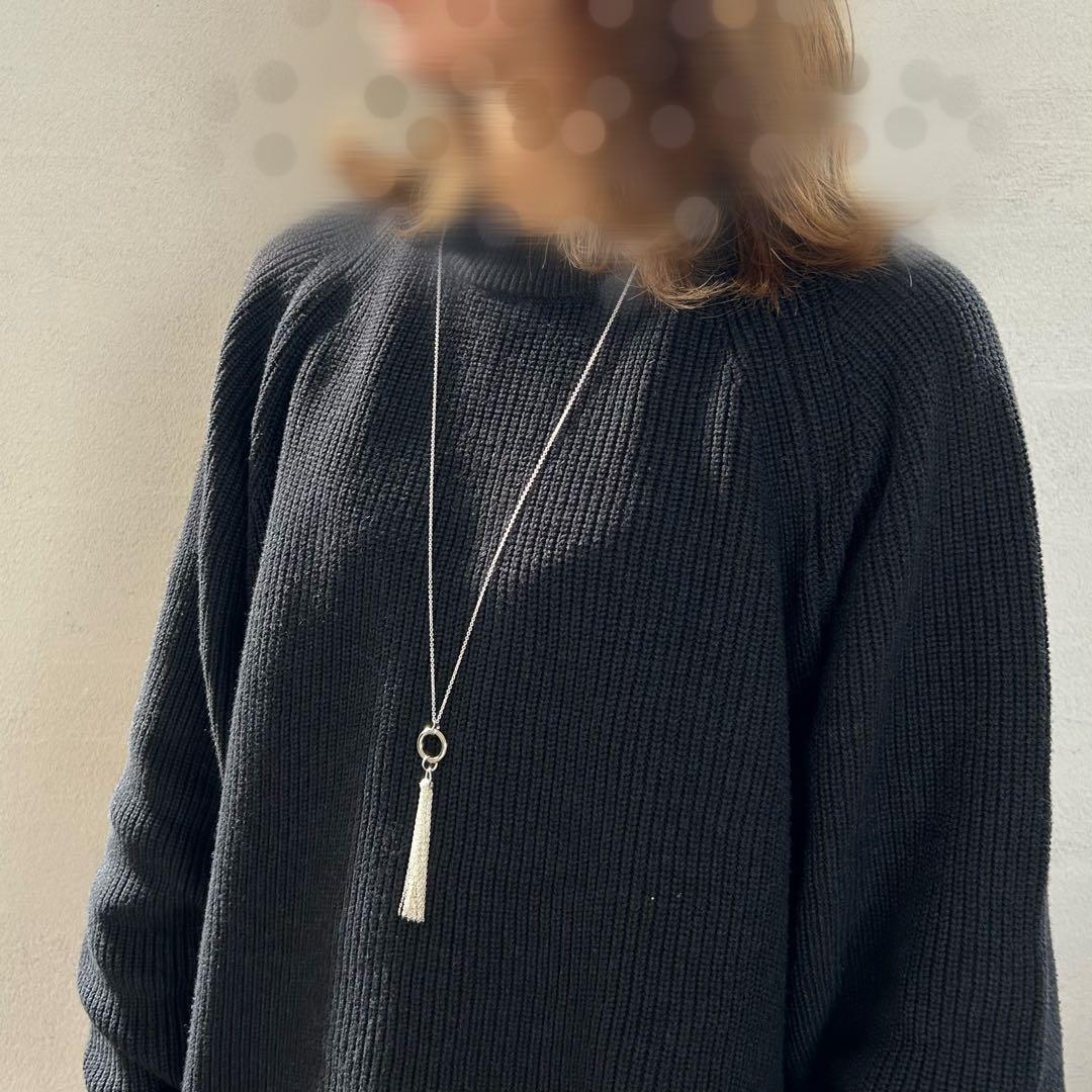 【ハンドメイド】タッセル ネックレス シルバー925 ロング