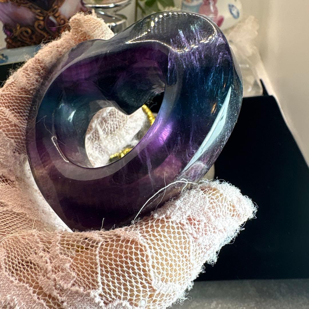 フローライトくり抜きハート♡♡No.2293