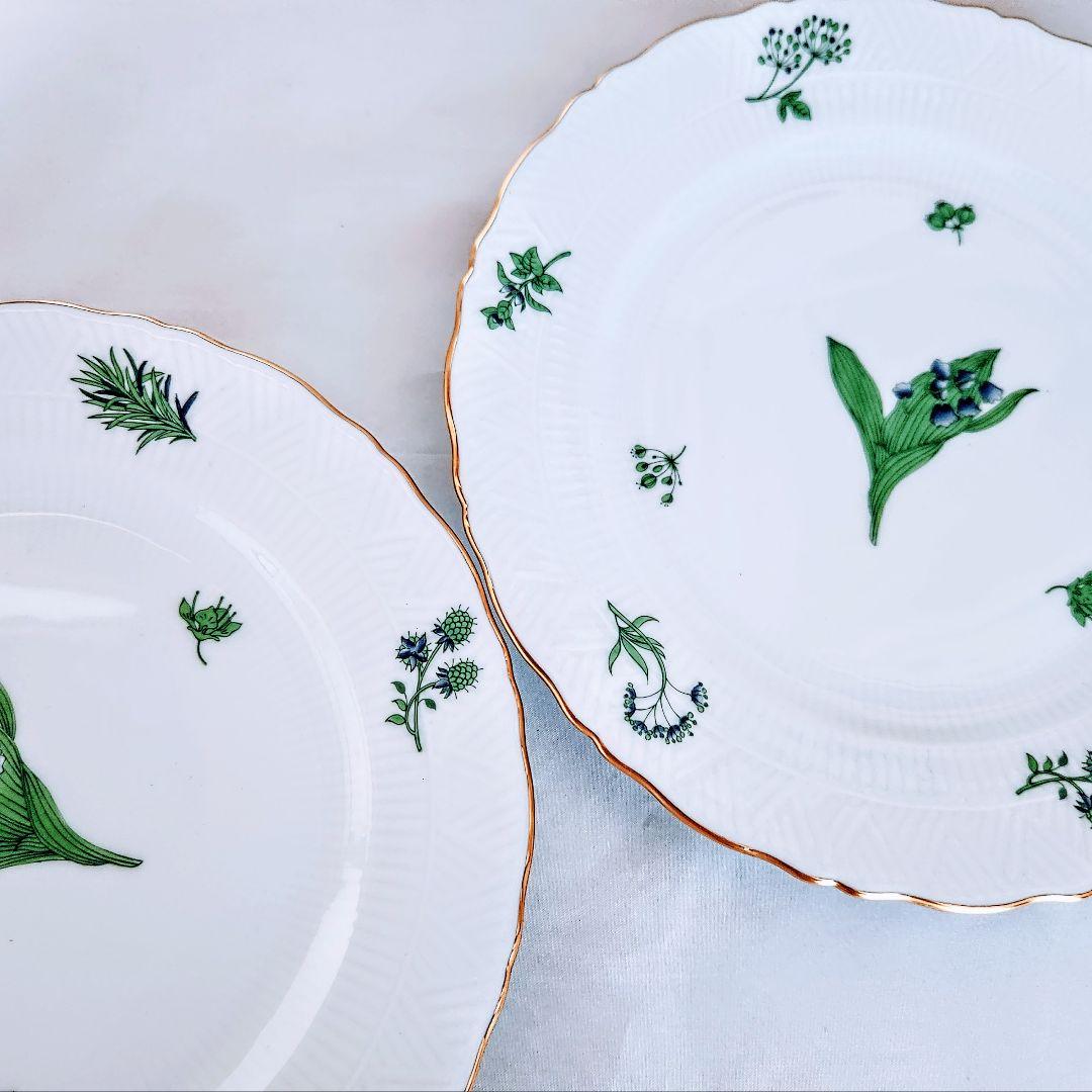 ヘレンドHERENDハーブガーデン プレート2枚イングレース【未使用・箱付き】