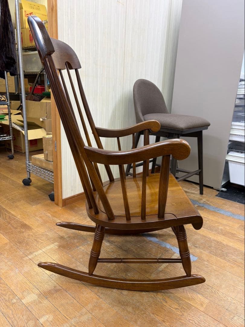 キツツキマーク 飛騨産業 HIDA 穂高シリーズ ロッキングチェア ハイバック