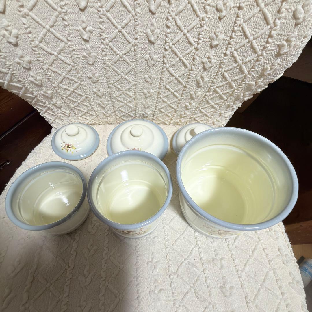 イマン ホーローキャニスター 3個セット