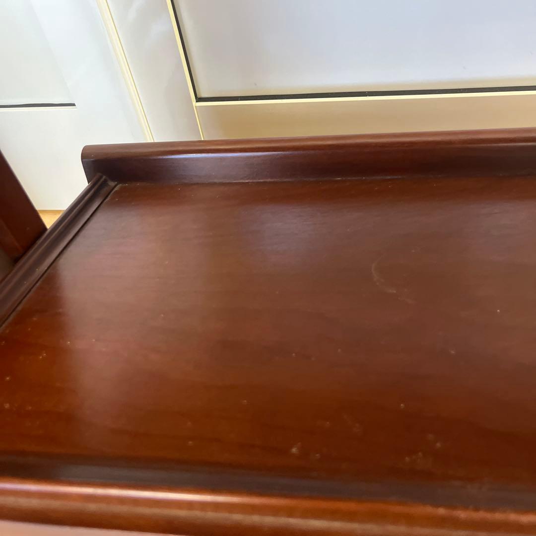 【昭和レトロ】マガジンラック　アンティーク　木製　新聞ラック　キャビネット　3段