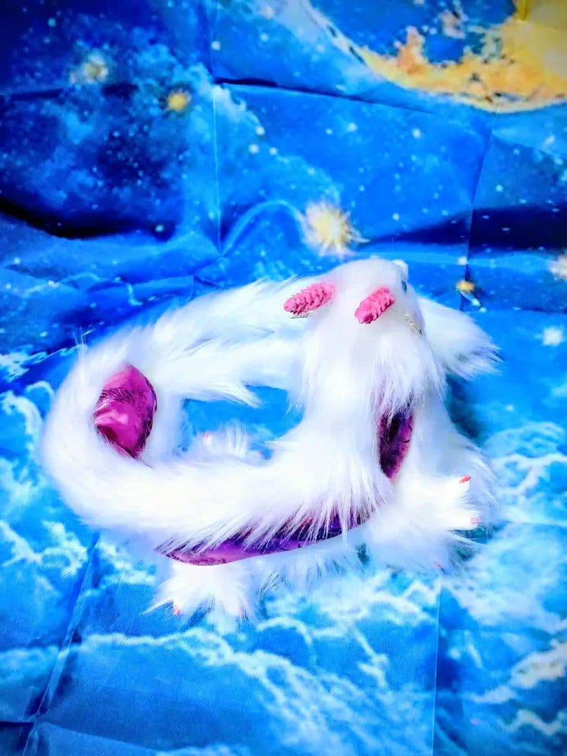 琉球ホタルガラス瞳蓄光☆双尾天龍アートドールDragonドラゴンartdoll