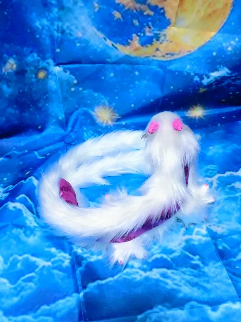 琉球ホタルガラス瞳蓄光☆双尾天龍アートドールDragonドラゴンartdoll