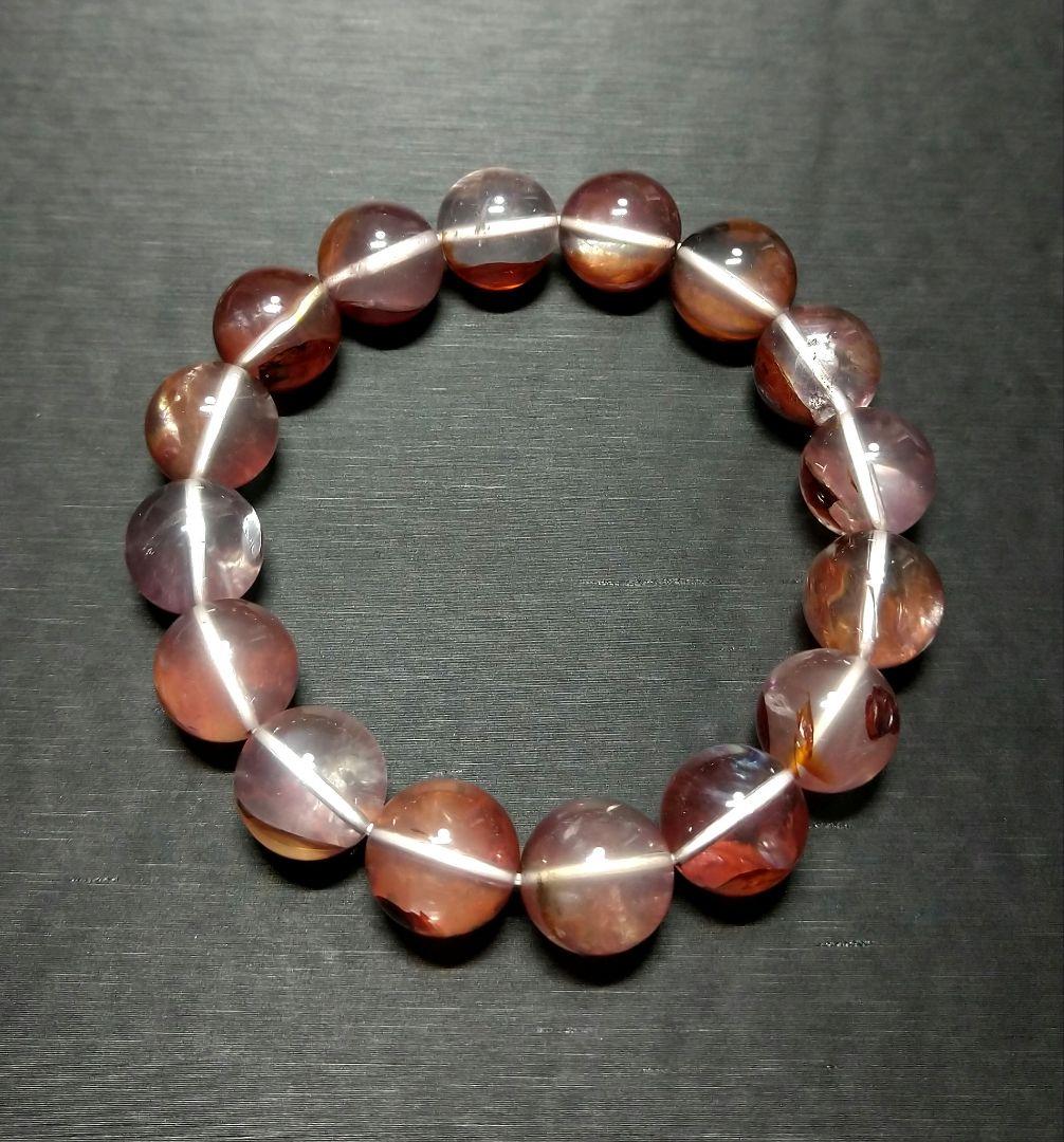 【良質,美品】リモナイトインクォーツ　１２㎜　ブレスレット　天然　希少