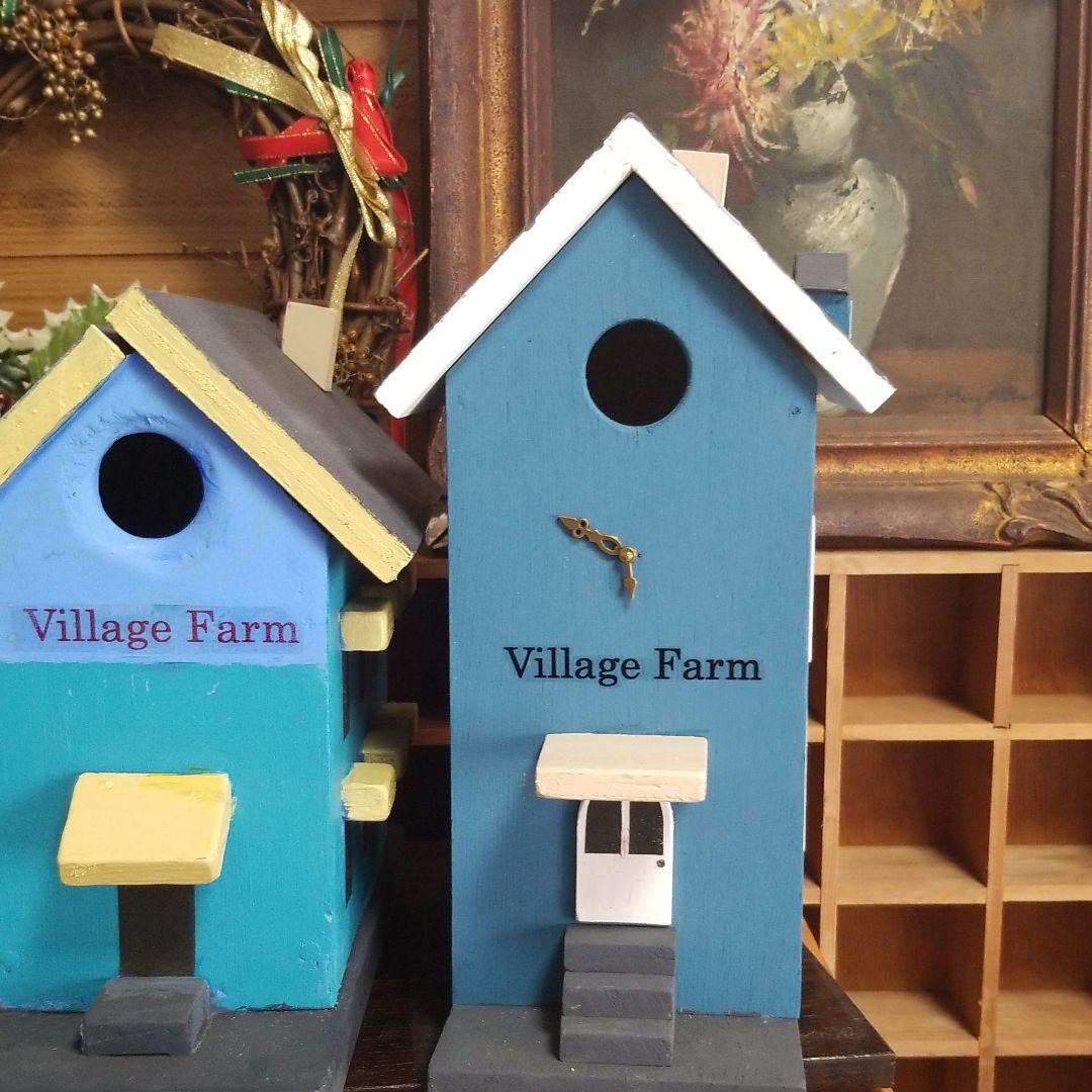 バードハウス 巣箱形貯金箱二階建て