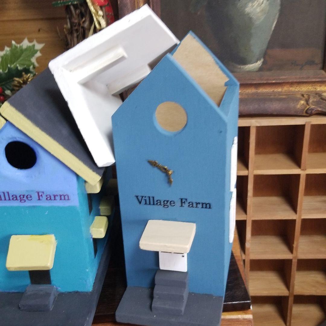 バードハウス 巣箱形貯金箱二階建て