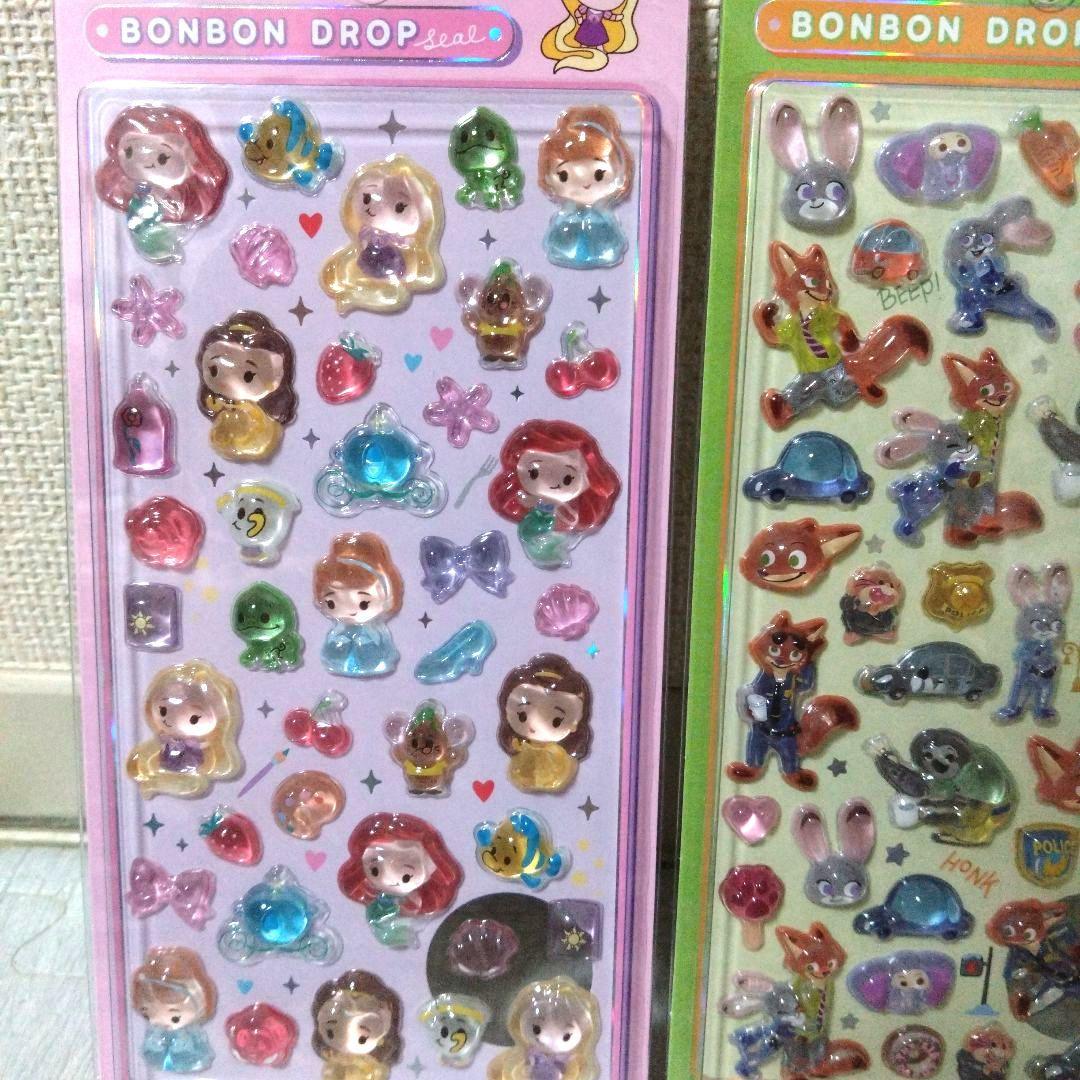 BONBON DROP ディズニープリンセス&ズートピア シール2枚セット