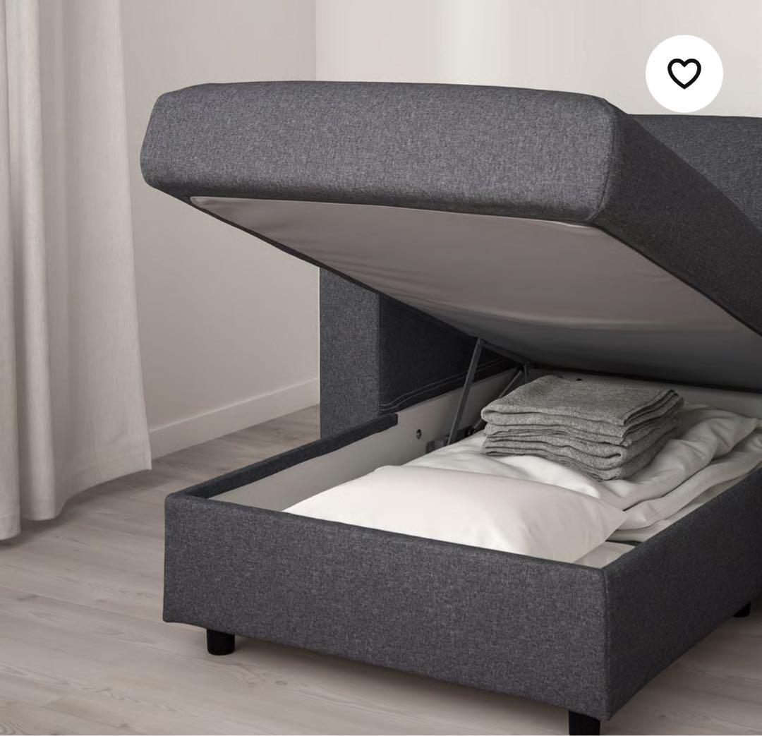 【着払いor直接引き取り】IKEA L型ソファ ３人掛け グレー