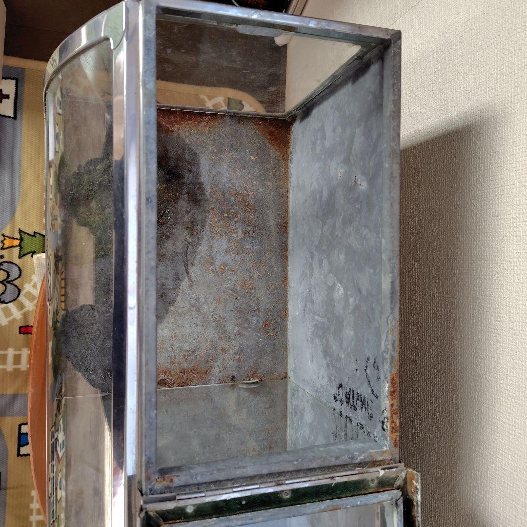 ブリキとガラスのショーケース　昭和レトロ　駄菓子屋