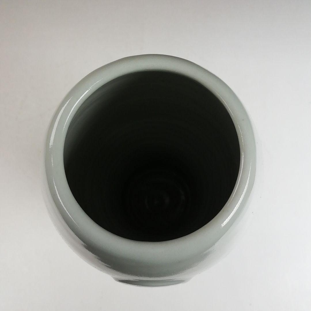 Ｗ３５９　杓立　『白磁　渦文』『慶安窯 造』　共箱　茶道具