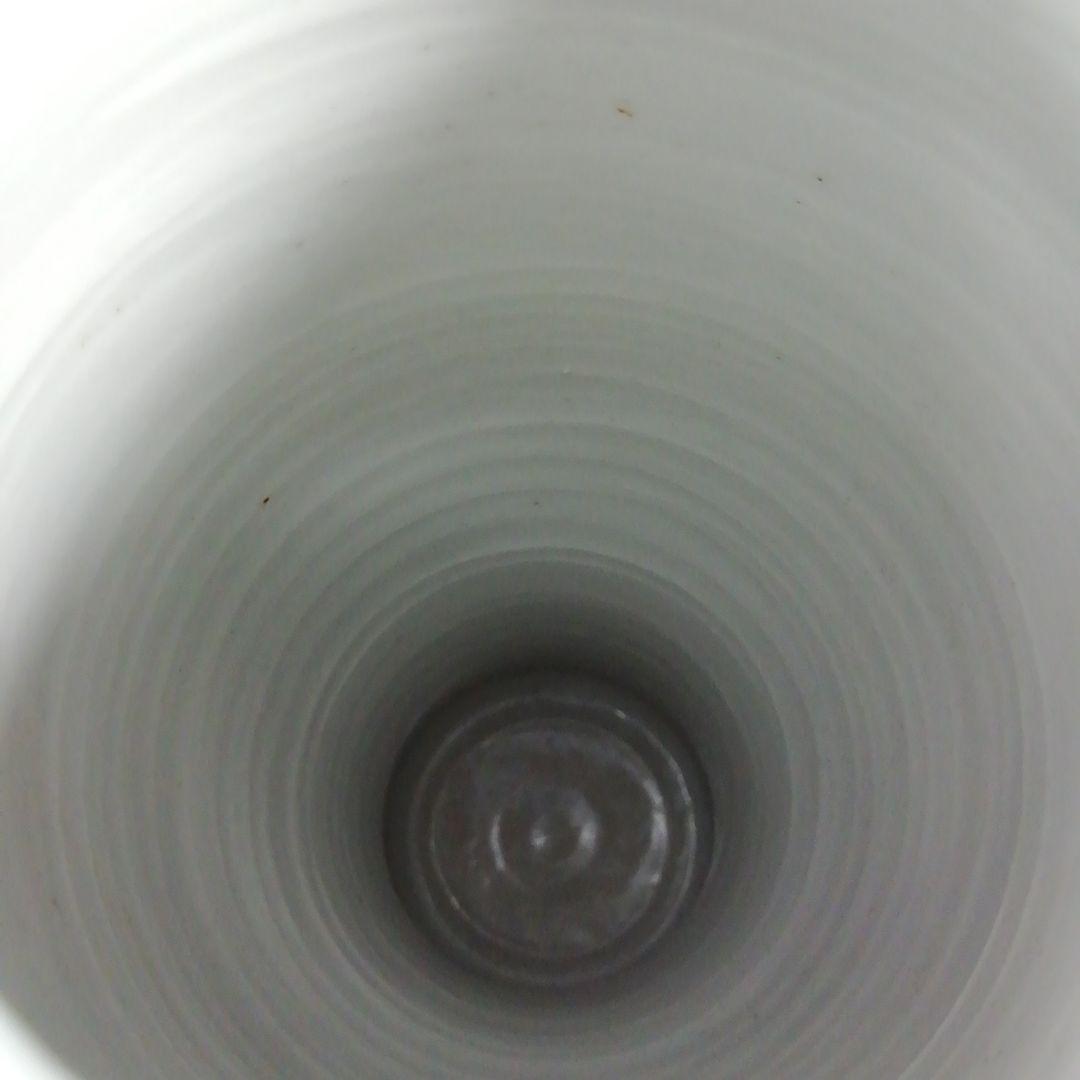 Ｗ３５９　杓立　『白磁　渦文』『慶安窯 造』　共箱　茶道具