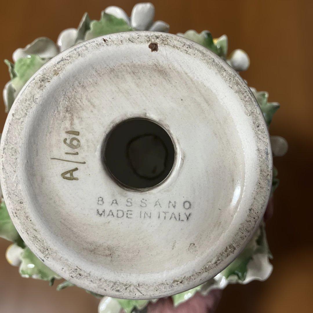 陶花バッサーノ　 イタリア 陶器製 花束 置物 多色