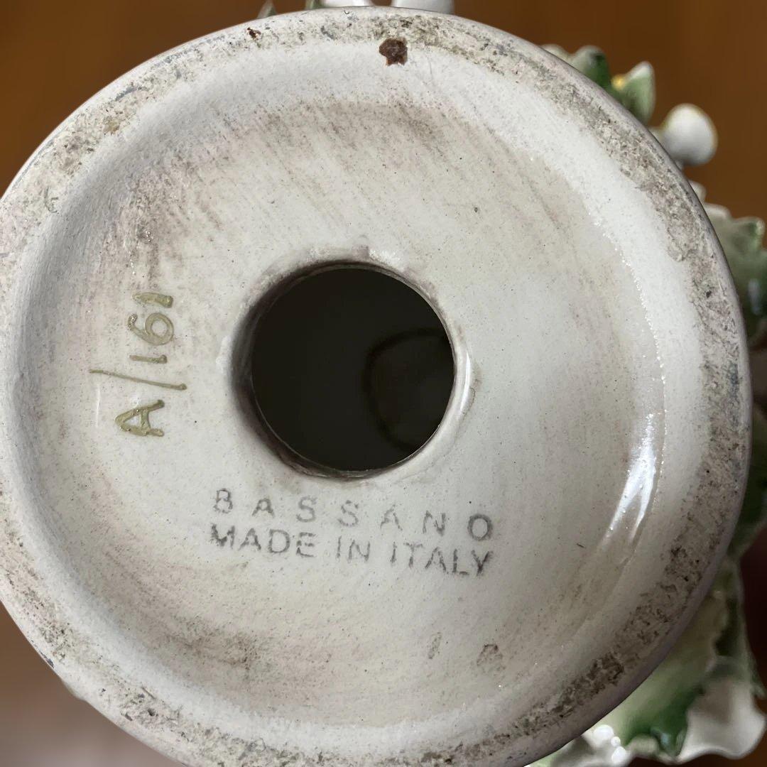 陶花バッサーノ　 イタリア 陶器製 花束 置物 多色