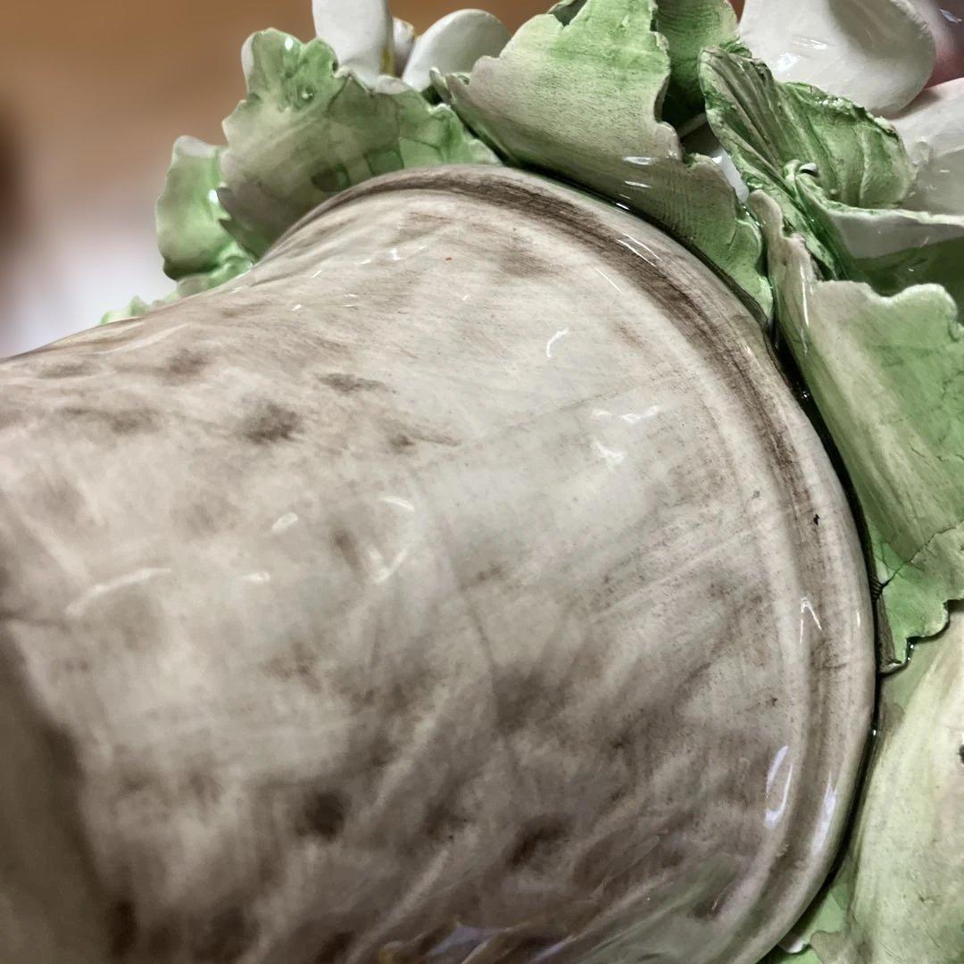 陶花バッサーノ　 イタリア 陶器製 花束 置物 多色