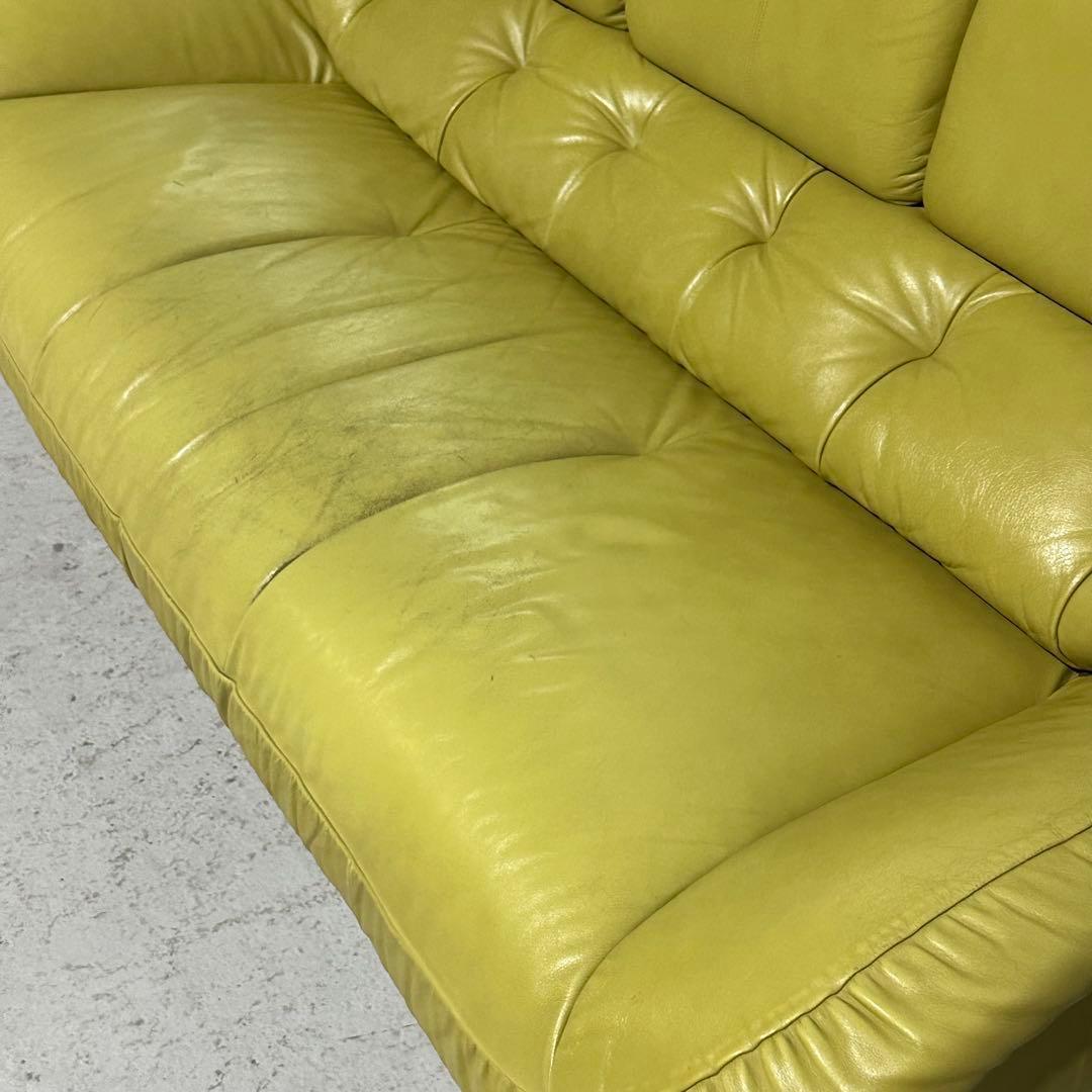 昭和レトロ karimoku カリモク 本革ソファ 3人掛｜ZTシリーズ応接家具