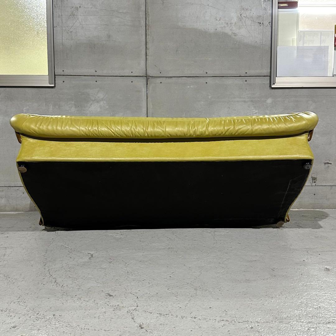 昭和レトロ karimoku カリモク 本革ソファ 3人掛｜ZTシリーズ応接家具