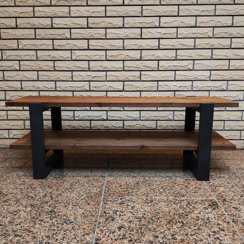 テレビ台 120 アンティーク ローボード 木製 ハンドメイド シェルフ 本棚