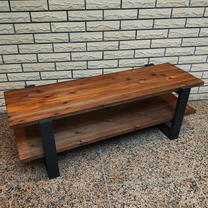 テレビ台 120 アンティーク ローボード 木製 ハンドメイド シェルフ 本棚