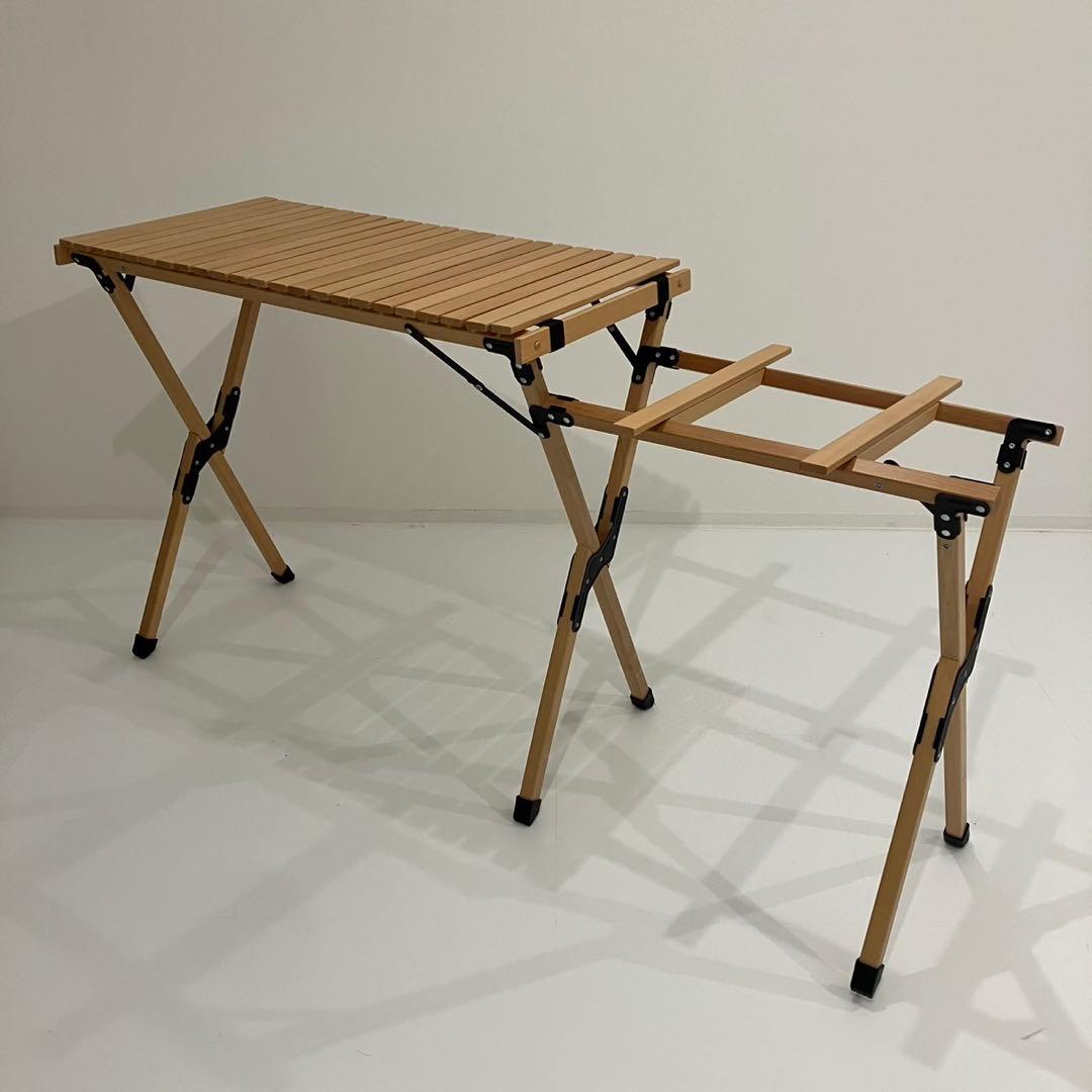 FIELDOOR ウッドロールトップ キッチンテーブル ツーバーナー対応