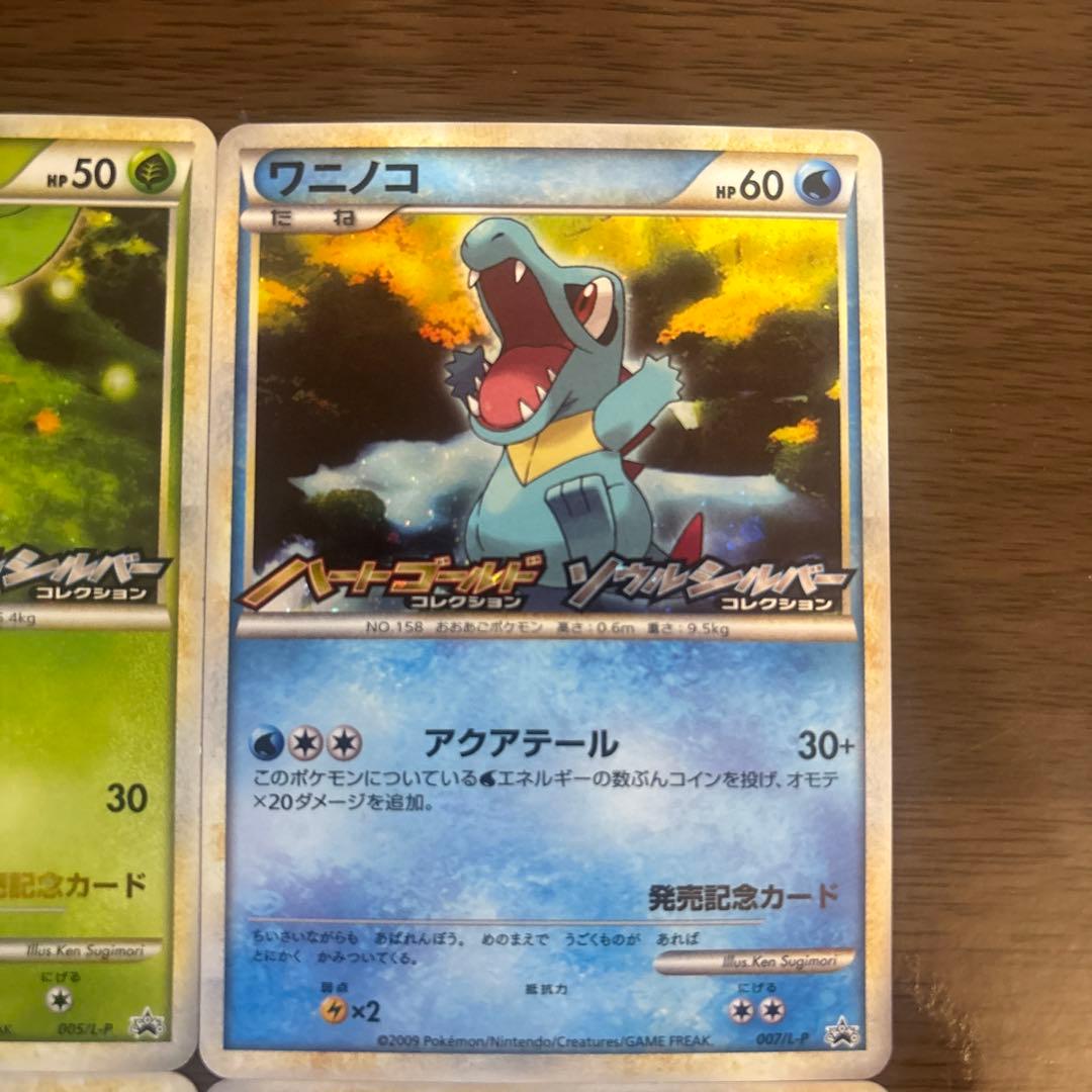 HGSS発売記念プロモ　ヒノアラシ　チコリータ　ワニノコゴマゾウヒメグマメリープ