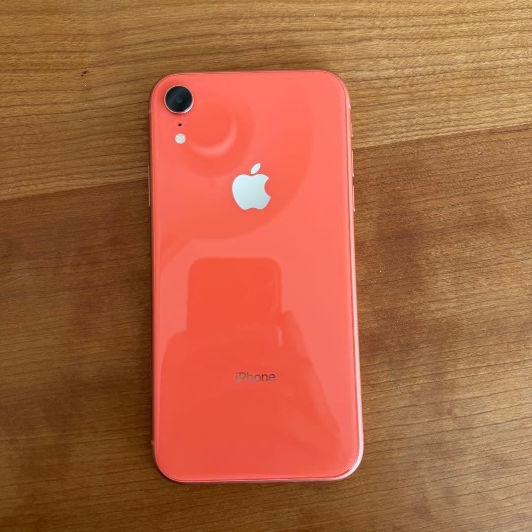 【美品】iPhone XR コーラル64GB バッテリーヘルス90%