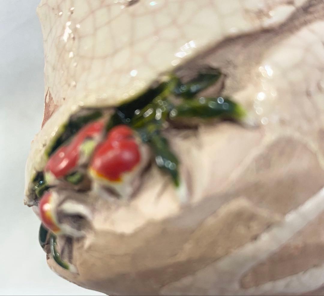 楽山焼のレトロな “天神蟹湯呑“