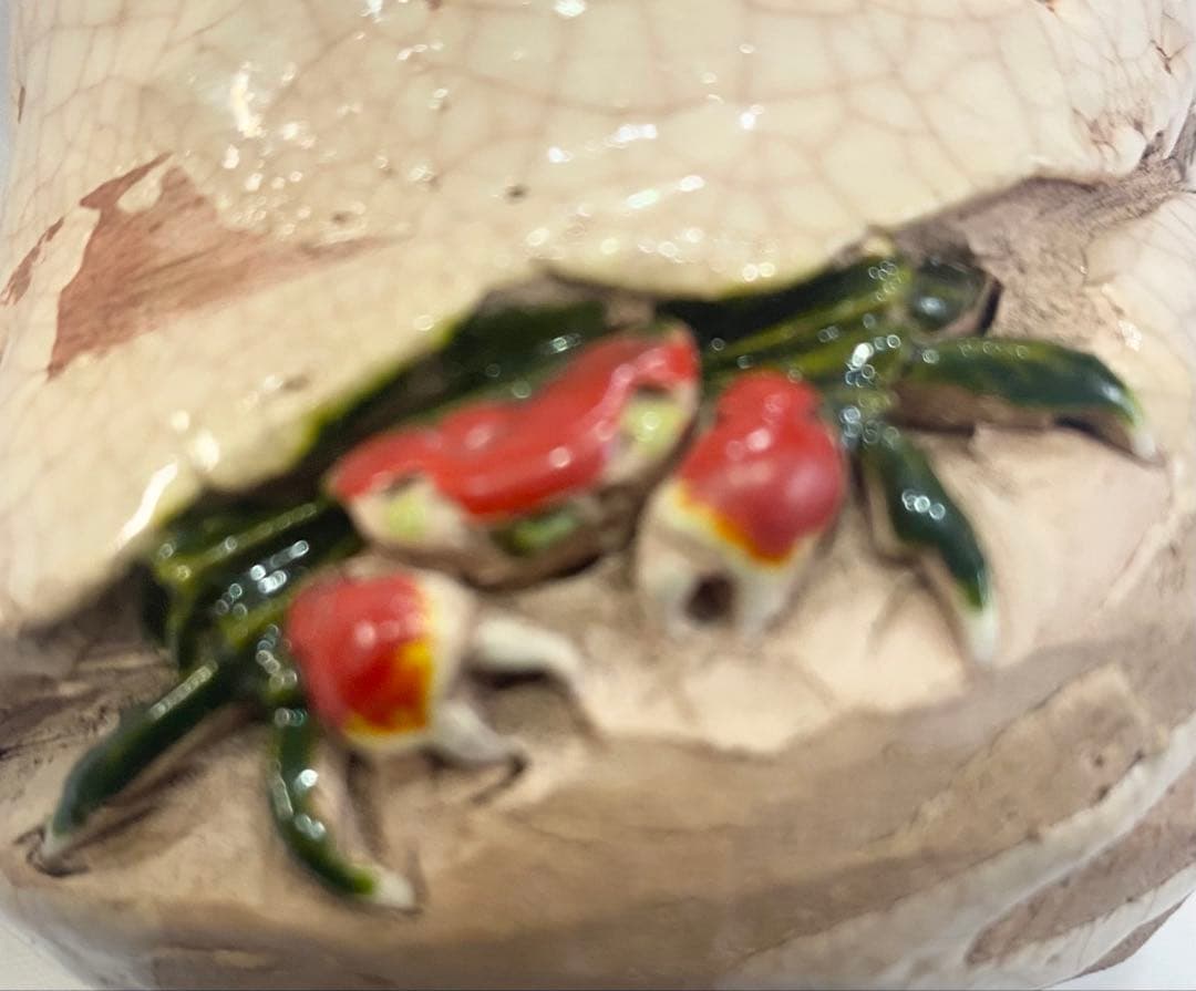 楽山焼のレトロな “天神蟹湯呑“