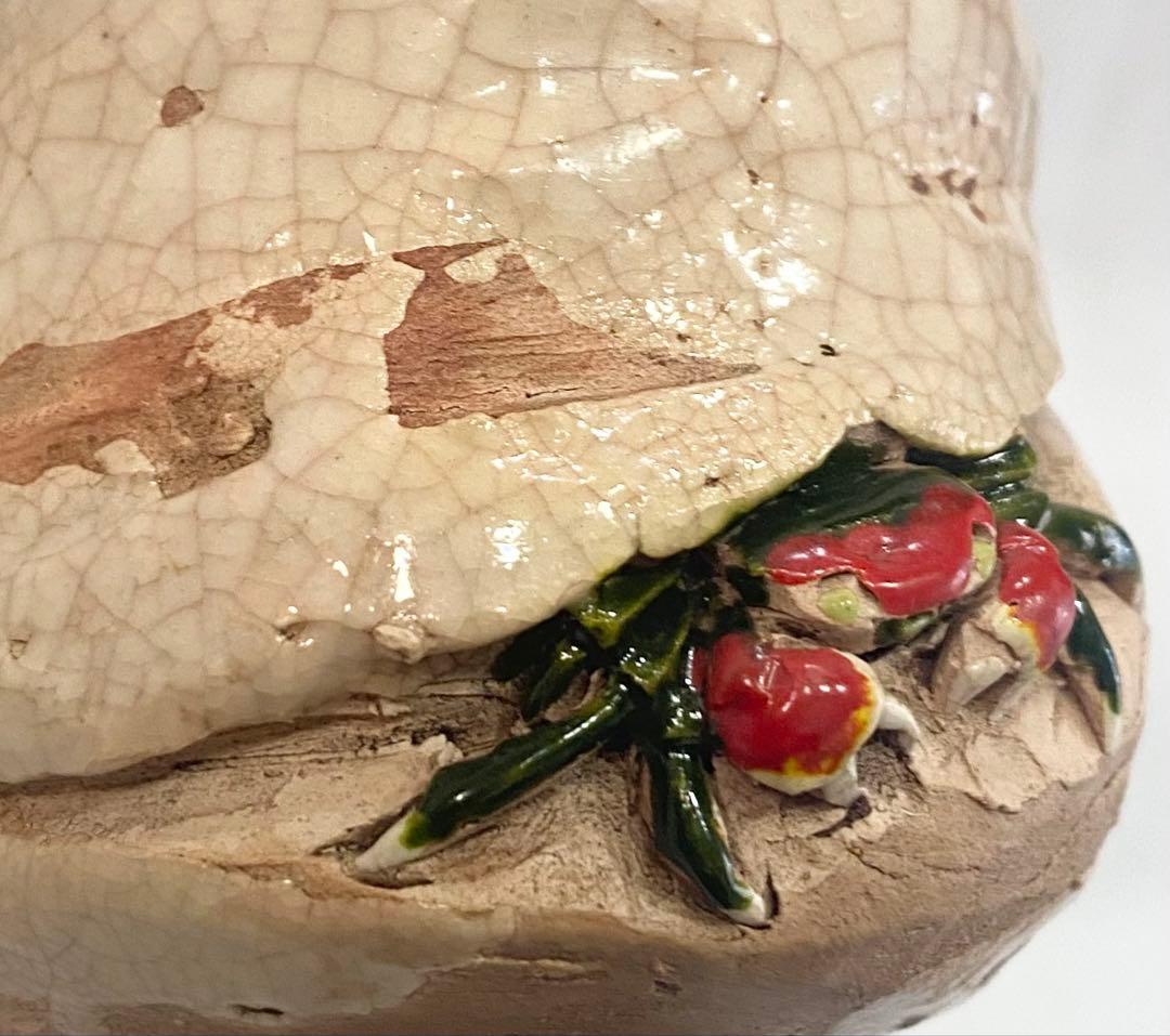 楽山焼のレトロな “天神蟹湯呑“