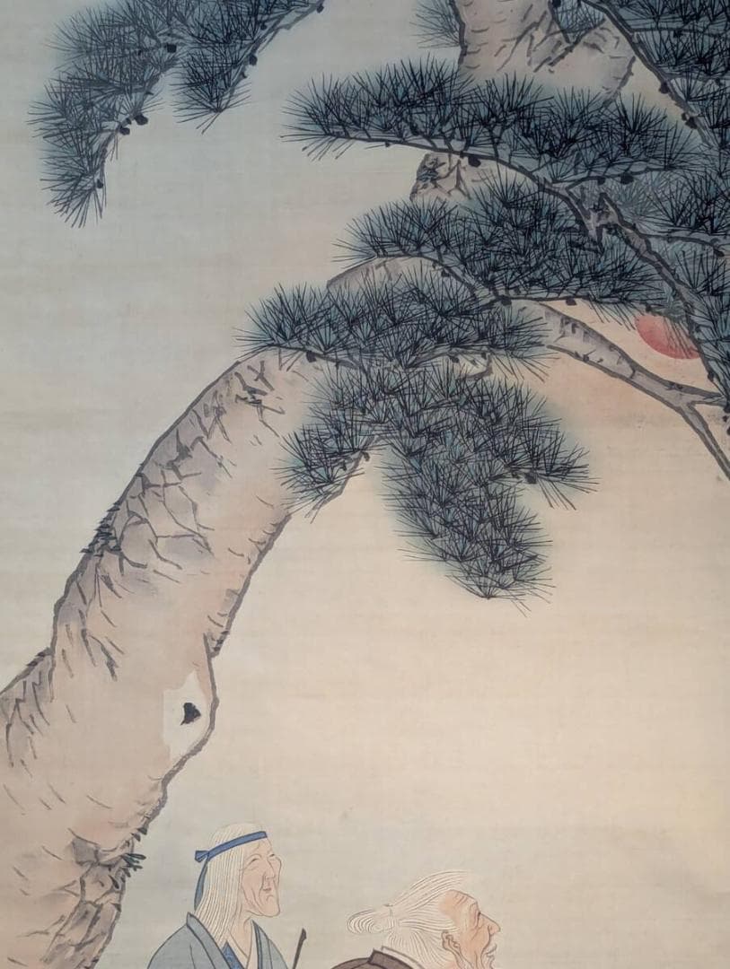 【真作】掛軸　百合図賛　気品ある墨画掛軸　墨彩百合図　合箱入　V116