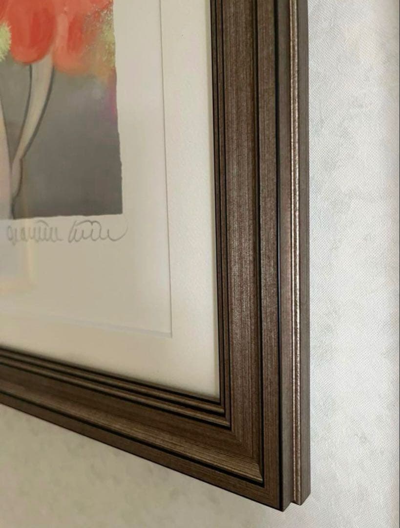 新品額入り　版画　絵画　インテリアアート ジニー•.キム　サイン、ED、証明有